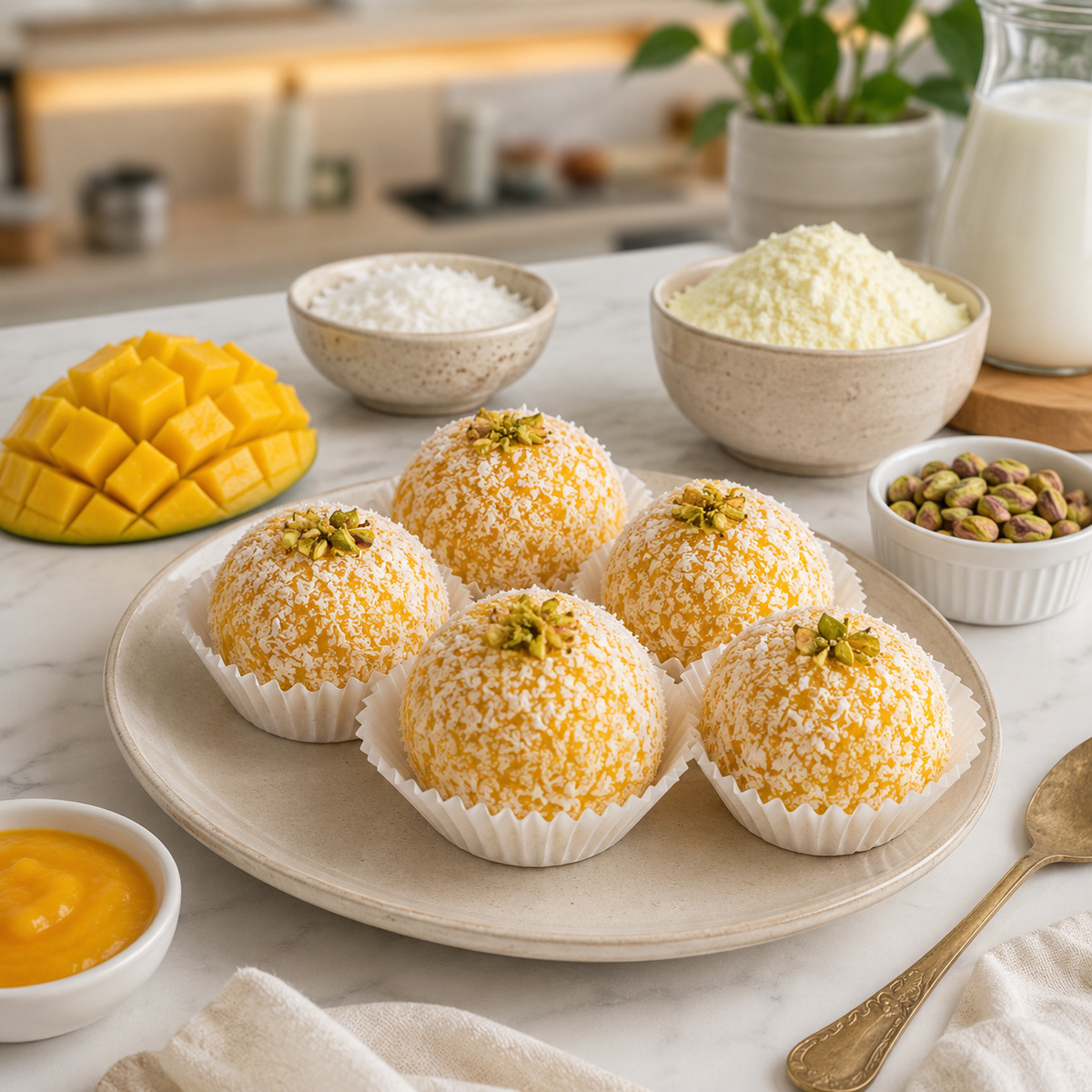 Mango Pistachio Ladoo