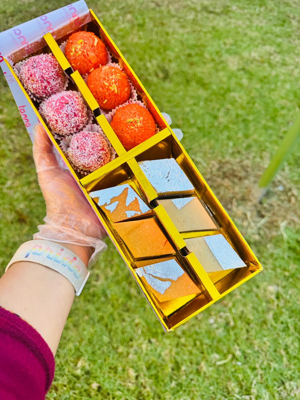 Premium Rakshabandhan Hamper for Bhaiya & Bhabhi – Deluxe Sweets, Rakhis, Candles & Gifting Treasures - PBH2