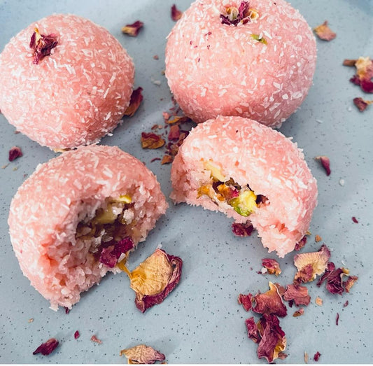 Rose Coconut Ladoo