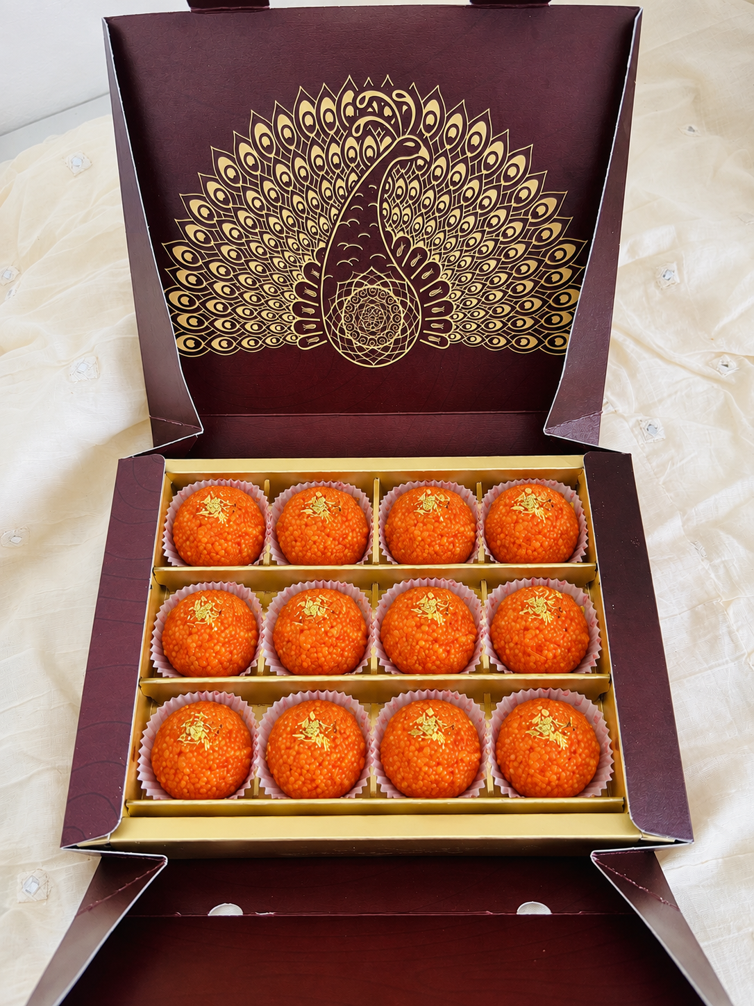 Desi Ghee Motichur Ladoo gift box view 4 of 4 by Tanna Sweets