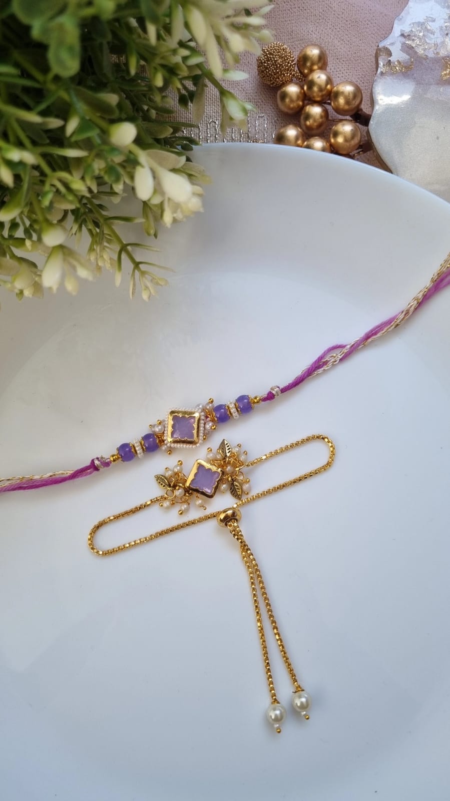 Bhaiya & Bhabhi Rakhi Set – A Celebration of Love & Togetherness | Pretty Little Gifts