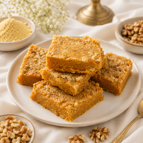 Besan Walnut Barfi