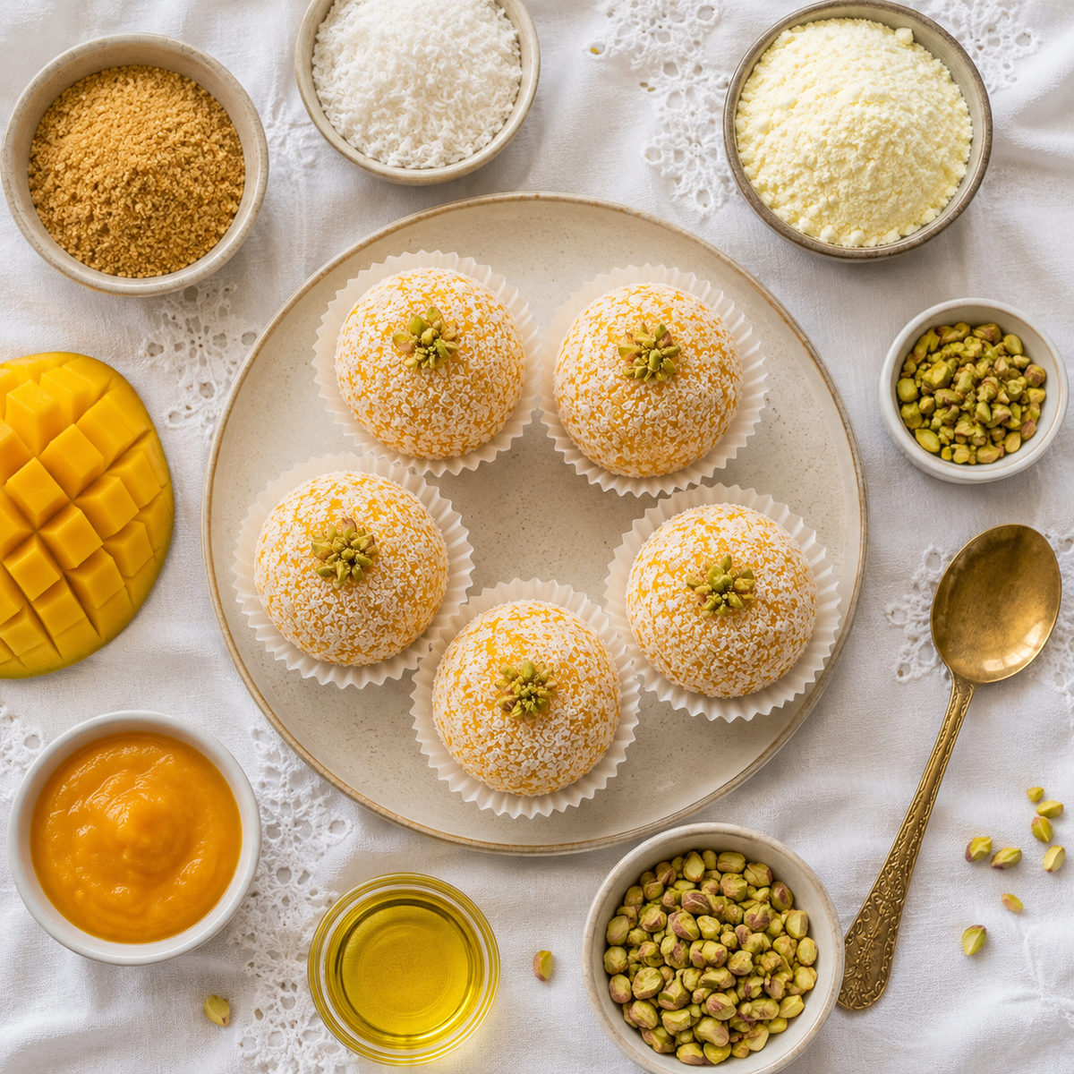 Mango Pistachio Ladoo