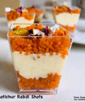 Orange motichoor ladoo garnished with nuts - Diwali Party Sweets - Combo1