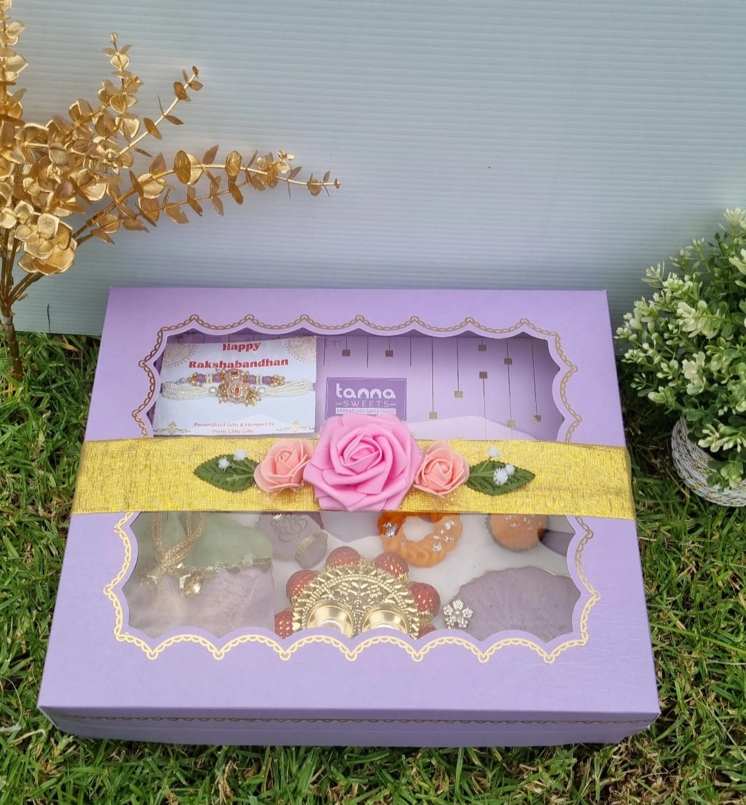 Premium Rakshabandhan Hamper for Bhaiya & Bhabhi – Deluxe Sweets, Rakhis, Candles & Gifting Treasures - PBH1