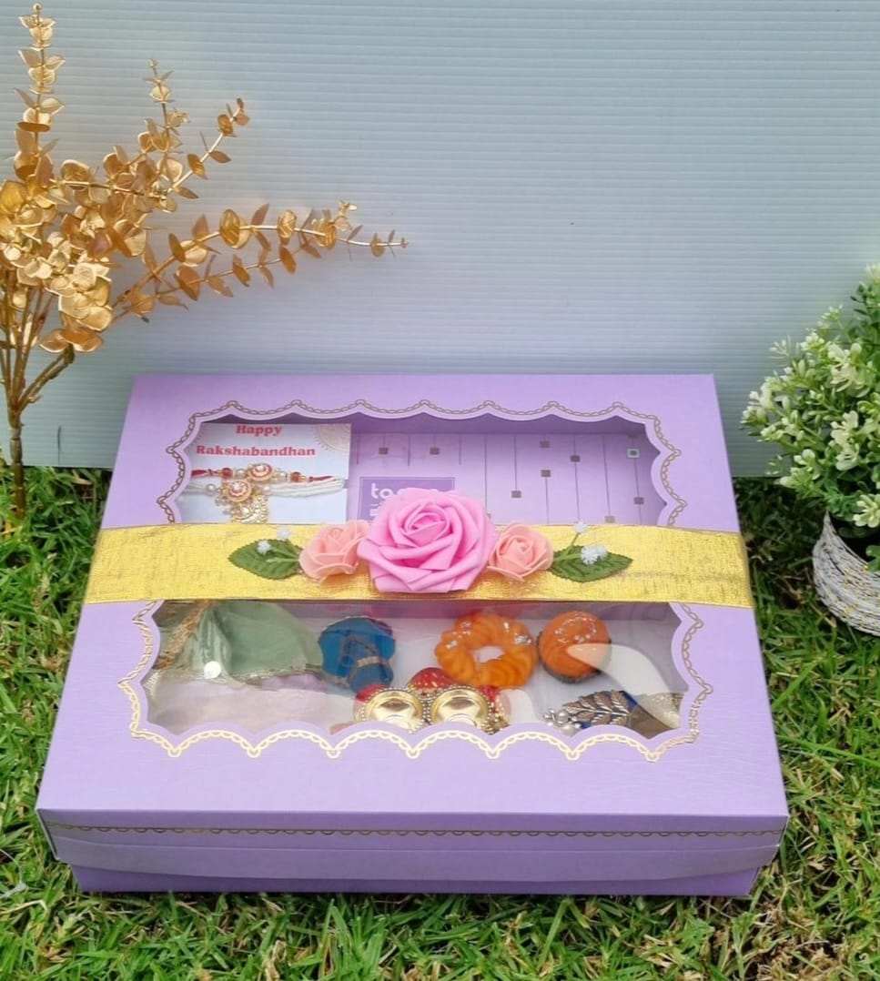 Premium Rakshabandhan Hamper for Bhaiya & Bhabhi – Deluxe Sweets, Rakhis, Candles & Gifting Treasures - PBH2