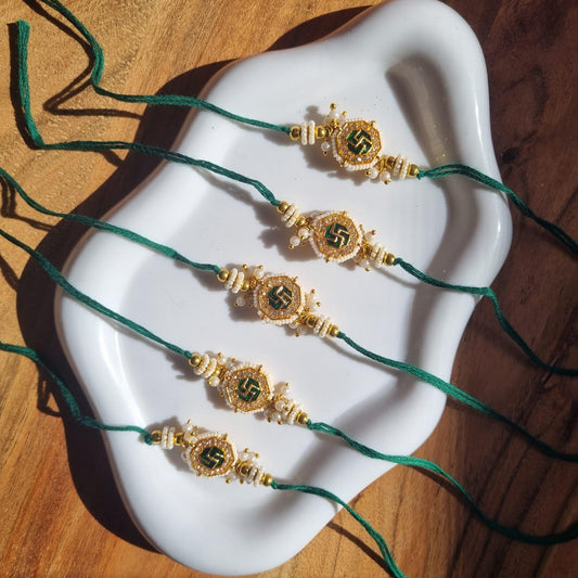 Elegant Rakhi for Bhai – Handcrafted with Love | Pretty Little Gifts