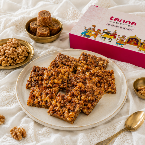 Walnut Jaggery Chikki