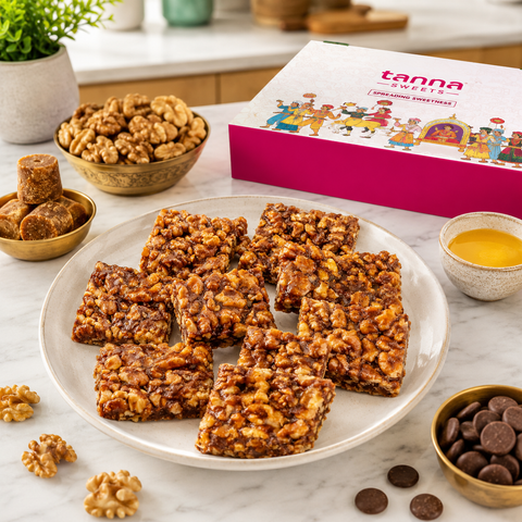 Walnut Jaggery Chikki