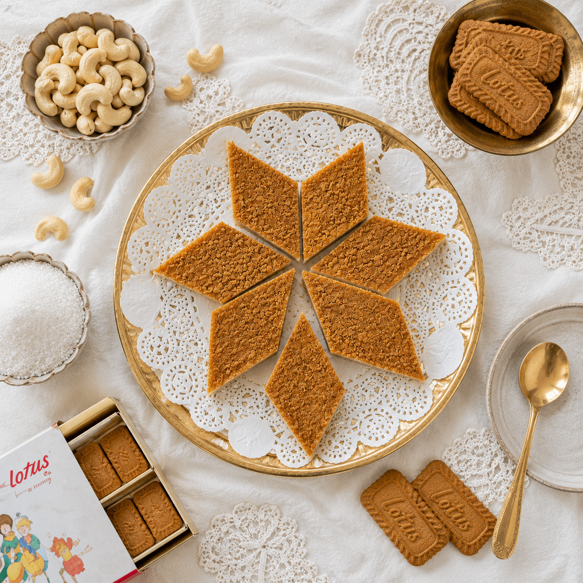 Biscoff Kaju Katli